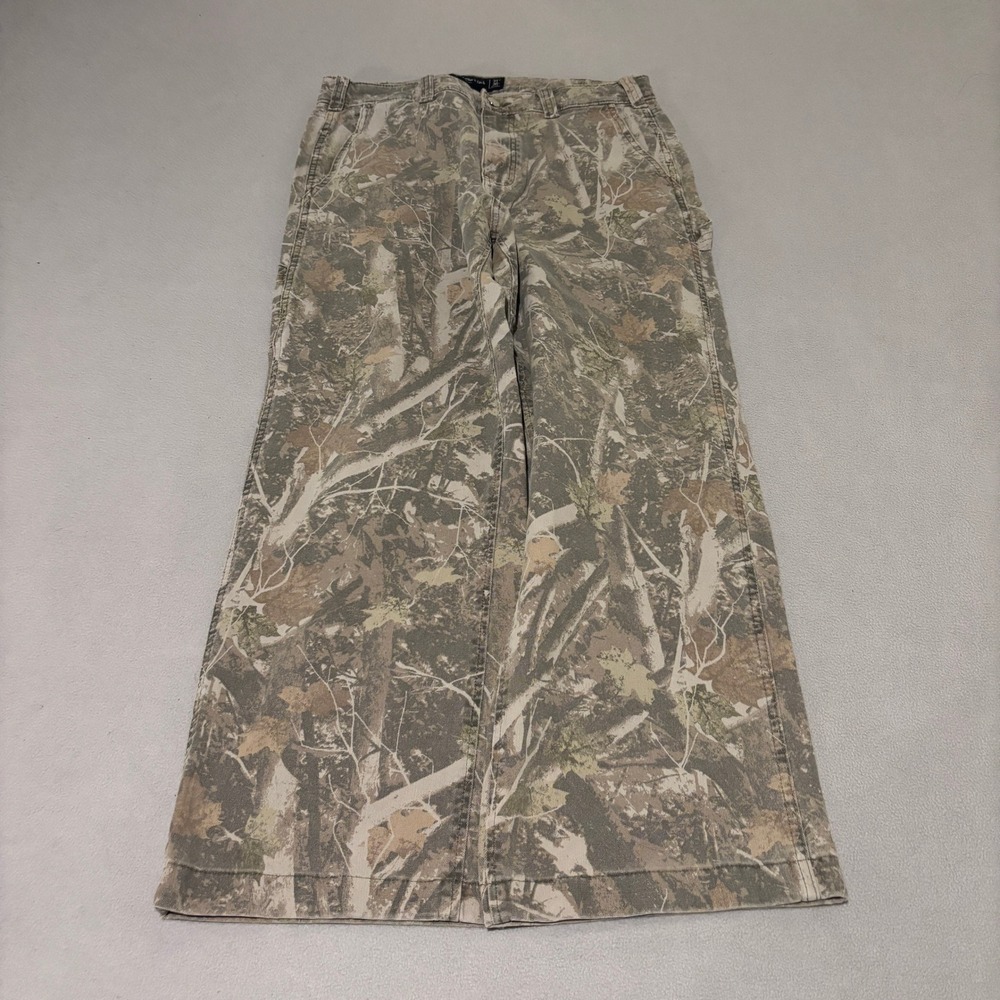 Abercrombie & Fitch Mens Baggy Carpenter Pants 31x30 Real Tree Camo Utility